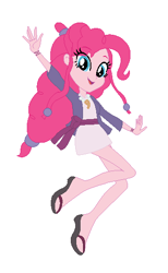 Size: 330x534 | Tagged: safe, artist:cookiechans2, artist:dashiepower, artist:fjessemcsm, pinkie pie, human, equestria girls, ace attorney, alternate hairstyle, barely eqg related, base used, capcom, clothes, crossover, dress, jewelry, maya fey, necklace, sandals, shoes