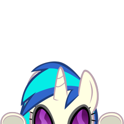 Size: 10000x10000 | Tagged: safe, artist:mrkat7214, part of a set, dj pon-3, vinyl scratch, pony, unicorn, absurd resolution, cute, female, glasses, mare, peekaboo, peeking, simple background, solo, transparent background, underhoof, vector, vinylbetes