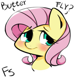 Size: 566x566 | Tagged: safe, artist:crazy bush, part of a set, fluttershy, pegasus, pony, blushing, bust, cute, female, head only, pixiv, portrait, shyabetes, simple background, solo, white background