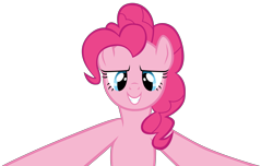 Size: 8721x5317 | Tagged: safe, alternate version, artist:mrkat7214, derpibooru exclusive, pinkie pie, earth pony, pony, absurd resolution, lidded eyes, rapeface, simple background, solo, transparent background, vector