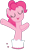 Size: 688x1161 | Tagged: safe, artist:craftybrony, pinkie pie, earth pony, pony, baby cakes, cake, cute, diapinkes, eyes closed, female, food, hoof on chest, mare, open mouth, simple background, solo, transparent background, vector