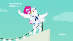 Size: 1280x720 | Tagged: safe, screencap, bulk biceps, pinkie pie, better together, equestria girls, spring breakdown, armpits, discovery family logo, reference, spread arms, titanic