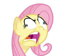 Size: 823x742 | Tagged: safe, artist:rainbow eevee, fluttershy, pegasus, pony, aaaaaaaaaa, aaaaaaahhhhh, angry, bust, derp, faic, flutterrage, furious, meme, open mouth, rage, rage face, simple, simple background, solo, teeth, transparent background, wat