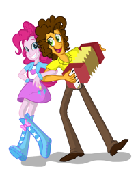 Size: 6600x8153 | Tagged: safe, artist:fillyblue, cheese sandwich, pinkie pie, equestria girls, absurd resolution, accordion, cheesepie, equestria girls-ified, female, male, musical instrument, shipping, simple background, straight, white background