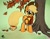 Size: 3351x2584 | Tagged: safe, artist:brekrofmadness, applejack, earth pony, pony, cider, leaf, solo, tankard, tree