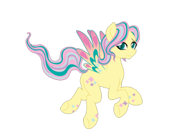 Size: 4092x3162 | Tagged: safe, artist:darkstorm mlp, butterscotch, fluttershy, pegasus, pony, feminine stallion, flowing tail, rainbow power, rule 63