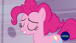 Size: 1920x1080 | Tagged: safe, screencap, pinkie pie, pony, the beginning of the end, eyes closed, solo