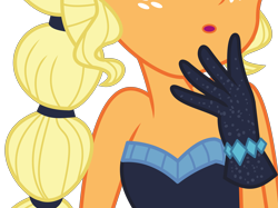 Size: 5645x4217 | Tagged: safe, artist:wissle, applejack, better together, equestria girls, the other side, :o, absurd resolution, clothes, dress, fabulous, female, gloves, open mouth, out of character, simple background, solo, transparent background