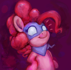 Size: 2302x2281 | Tagged: safe, artist:aemantaslim, pinkie pie, earth pony, pony, chalkzone, female, mare, mask, neckerchief, snaponka, snappy pie, solo