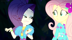 Size: 1366x768 | Tagged: safe, screencap, fluttershy, rarity, better together, equestria girls, sunset's backstage pass!, discovery family logo, faic, geode of shielding, glow, magical geodes, night