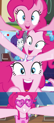 Size: 1275x2867 | Tagged: safe, pinkie pie, rarity, best trends forever, best trends forever: pinkie pie, better together, choose your own ending, equestria girls, make new friends but keep discord, spring breakdown, twilight under the stars, breaking the fourth wall, fourth wall, he wants all of the cakes, pinkie's spring fourth wall break