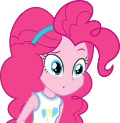 Size: 5000x5151 | Tagged: safe, artist:asrafpie, pinkie pie, better together, equestria girls, :o, open mouth, simple background, solo, transparent background