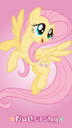 Size: 1024x1820 | Tagged: safe, fluttershy, pegasus, pony, china, cute, fluttershy month, official, phone wallpaper, shyabetes, solo