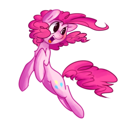 Size: 800x800 | Tagged: safe, artist:lemongde, pinkie pie, earth pony, pony, blushing, chest fluff, cute, diapinkes, female, mare, open mouth, simple background, solo, white background