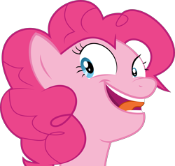 Size: 5237x4983 | Tagged: safe, artist:uigsyvigvusy, pinkie pie, earth pony, pony, absurd resolution, faic, looking at you, simple background, tongue out, transparent background, vector