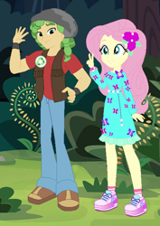 Size: 472x666 | Tagged: safe, artist:3d4d, fluttershy, sandalwood, better together, equestria girls, female, geode of fauna, magical geodes, male, sandalshy, shipping, shoes, sneakers, straight