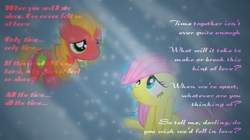 Size: 714x400 | Tagged: safe, artist:varietychick, big macintosh, fluttershy, pegasus, pony, female, fluttermac, male, shipping, straight, younger