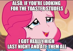 Size: 715x500 | Tagged: safe, pinkie pie, equestria girls, bojack horseman, caption, image macro, text