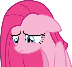 Size: 6000x5557 | Tagged: safe, artist:twilirity, pinkie pie, earth pony, pony, absurd resolution, pinkamena diane pie, sad, simple background, solo, transparent background, vector