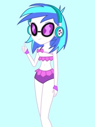 Size: 1536x2048 | Tagged: safe, artist:draymanor57, dj pon-3, vinyl scratch, equestria girls, bikini, clothes, solo, swimsuit, swimsuit swap