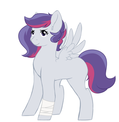 Size: 3300x3400 | Tagged: safe, artist:mah521, oc, oc only, oc:magnetic wind, pegasus, pony, female, filly, high res, offspring, parent:rumble, parent:scootaloo, parents:rumbloo, simple background, solo, white background