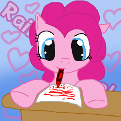 Size: 500x500 | Tagged: artist needed, safe, pinkie pie, pony, implied lesbian, implied pinkiedash, implied shipping, solo