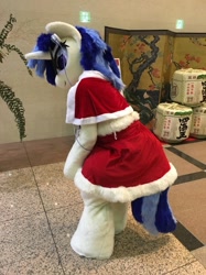 Size: 719x960 | Tagged: safe, artist:luna_b_, dj pon-3, vinyl scratch, human, christmas, christmas clothing, christmas outfit, clothes, cosplay, costume, fursuit, holiday, irl, irl human, japan, outfit, photo