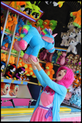 Size: 3456x5184 | Tagged: safe, artist:krazykari, pinkie pie, human, clothes, cosplay, costume, irl, irl human, photo, plushie, solo