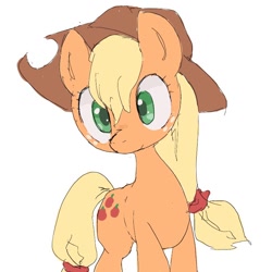 Size: 800x800 | Tagged: safe, artist:ume89s, applejack, earth pony, pony, female, mare, smiling, solo