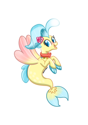 Size: 2480x3507 | Tagged: safe, artist:meowmavi, princess skystar, seapony (g4), my little pony: the movie, adorkable, cute, dork, simple background, skyabetes, smiling, solo, white background