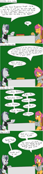 Size: 401x1612 | Tagged: safe, artist:jake heritagu, rumble, scootaloo, pony, comic:ask motherly scootaloo, alternate hairstyle, clothes, comic, date, female, food, hairpin, male, motherly scootaloo, rumbloo, shipping, straight, suit, sweatshirt, table