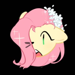 Size: 800x800 | Tagged: safe, artist:snowillusory, fluttershy, pegasus, pony, bust, chibi, solo