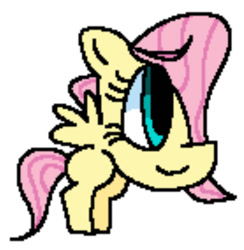 Size: 710x727 | Tagged: safe, artist:lifesucks, fluttershy, pegasus, pony, adoracreepy, creepy, cute, no catchlights, shyabetes, simple background, solo, white background