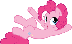 Size: 6641x4118 | Tagged: safe, artist:andoanimalia, pinkie pie, earth pony, pony, equestria girls, rainbow rocks, crossed hooves, female, lounging, lying, mare, open mouth, simple background, smiling, solo, transparent background, vector