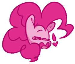 Size: 1234x1061 | Tagged: safe, artist:twic0rd, pinkie pie, earth pony, pony, blushing, bust, cute, diapinkes, exclamation point, eyes closed, head only, heart, heart mouth, open mouth, portrait, simple background, solo, transparent background
