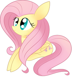 Size: 1829x1964 | Tagged: safe, artist:luckyclau, fluttershy, pegasus, pony, cute, female, mare, prone, shyabetes, simple background, smiling, solo, transparent background