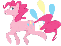 Size: 4000x3000 | Tagged: safe, artist:bennythebunny95, pinkie pie, earth pony, pony, cutie mark, cutie mark background, ear fluff, female, hoers, looking at you, mare, profile, simple background, smiling, solo, transparent background, trotting