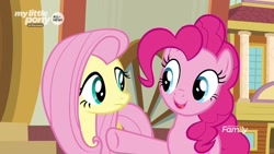 Size: 1280x720 | Tagged: safe, screencap, fluttershy, pinkie pie, pegasus, pony, common ground