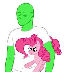 Size: 4935x5551 | Tagged: safe, artist:legendoflink, pinkie pie, oc, oc:anon, earth pony, pony, carrying, clothes, cute, diapinkes, holding a pony, simple background, tired, tongue out, transparent background