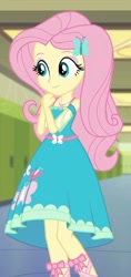 Size: 380x803 | Tagged: safe, screencap, fluttershy, better together, do it for the ponygram!, equestria girls, cropped, solo