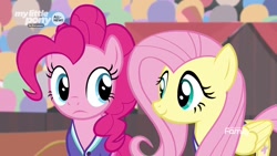 Size: 1280x720 | Tagged: safe, screencap, fluttershy, pinkie pie, pegasus, pony, common ground