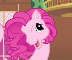 Size: 300x253 | Tagged: safe, screencap, pinkie pie, pony, g3, too many pinkie pies, betcha can't make a face crazier than this, cropped, g3 faic, pinkie blind, solo