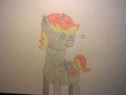 Size: 640x480 | Tagged: safe, artist:rubydeluxe, oc, oc only, oc:rd, alicorn, male, simple background, solo, traditional art, white background