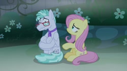 Size: 1920x1080 | Tagged: safe, screencap, feather flatterfly, fluttershy, pegasus, pony, the summer sun setback, glasses, necktie