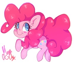 Size: 688x600 | Tagged: safe, artist:marychic, pinkie pie, earth pony, pony, blushing, chibi, cute, diapinkes, ear fluff, female, heart eyes, mare, simple background, solo, white background, wingding eyes