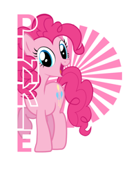 Size: 768x960 | Tagged: safe, pinkie pie, earth pony, pony, coreldraw, simple background, smiley face, text