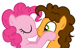 Size: 974x602 | Tagged: safe, artist:3d4d, cheese sandwich, pinkie pie, pony, base used, cheesepie, female, kissing, male, shipping, straight