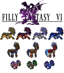 Size: 248x280 | Tagged: safe, artist:rydelfox, oc, oc only, alternate timeline, crossover, crystal war timeline, filly fantasy vi, pixel art, simple background, sombra soldier, sprite, white background