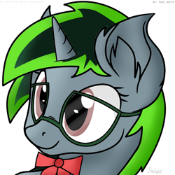 Size: 1024x1024 | Tagged: safe, oc, oc only, oc:pony north, bust, glasses, portrait, simple background, solo, white background