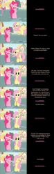 Size: 2000x6399 | Tagged: safe, artist:mlp-silver-quill, fluttershy, pinkie pie, earth pony, pegasus, pony, comic:fluttershy says goodnight, comic:pinkie pie says goodnight, comic, duo, female, mare, onomatopoeia, open mouth, ponyville, sleeping, sound effects, talking to viewer, zzz